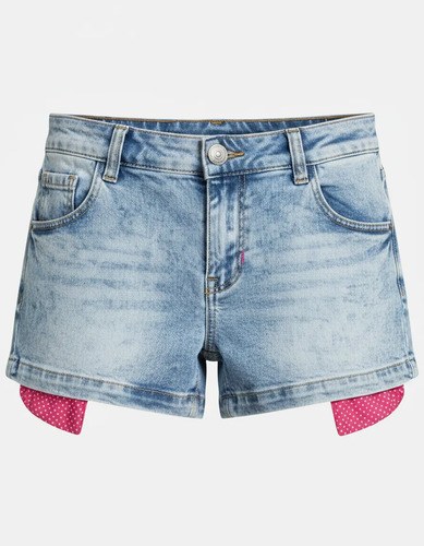 Short Jean Jazsy Tiro Medio T 40 Elastizado Celeste Nevado Celeste Nevado M - 10
