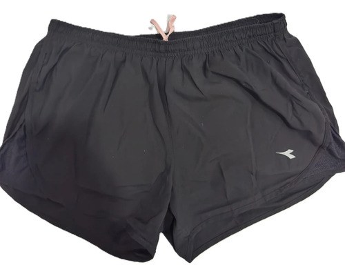 Short Negro T-l Diadora Deportivo Con Bombacha Negro Lisa L - 2