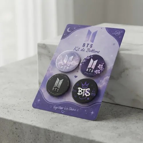 Pin Prendedor Kpop Bts Black Pink Pack X 4un Bts