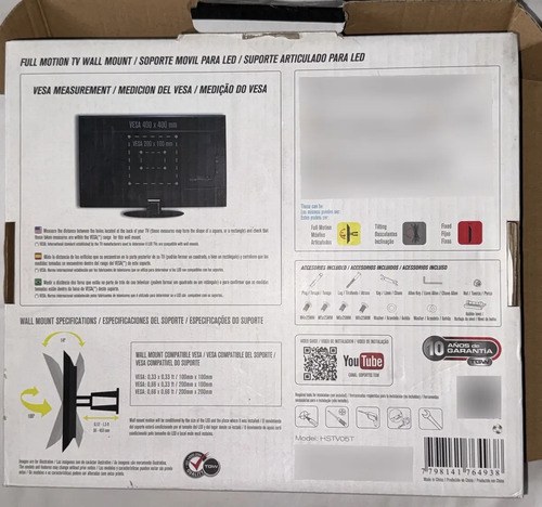 Soporte Movil Tagwood Led Vesa 200 X 200 Max. Hasta 42 35 Kg Negro - 9