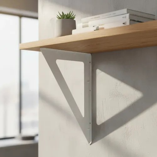 Soporte Ménsula Hierro Reforzada 25 X 32 Cm Blanca Estante - 2