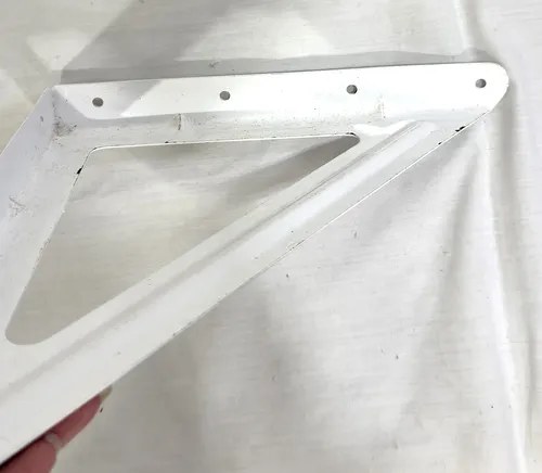 Soporte Ménsula Hierro Reforzada 25 X 32 Cm Blanca Estante - 5