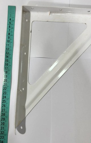 Soporte Ménsula Hierro Reforzada 25 X 32 Cm Blanca Estante - 7