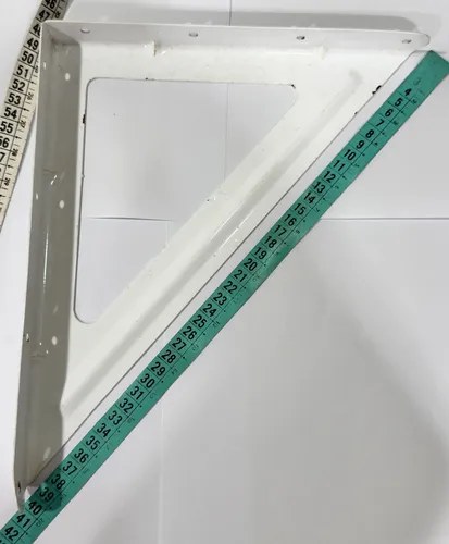 Soporte Ménsula Hierro Reforzada 25 X 32 Cm Blanca Estante - 9
