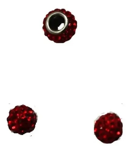Strash Rojo Aros Redondos Y Dije Dona 1,2 Cm Con Envoltorio Rojo - 5