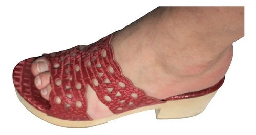 Sueco Bordo N° 37 Cuero Boniface - Plantilla 23,5 Taco 6 C Terracota Liso 37 Ar - 3