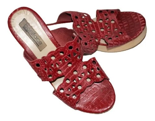 Sueco Bordo N° 37 Cuero Boniface - Plantilla 23,5 Taco 6 C Terracota Liso 37 Ar - 4
