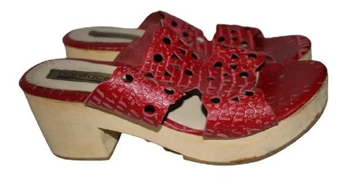Sueco Bordo N° 37 Cuero Boniface - Plantilla 23,5 Taco 6 C Terracota Liso 37 Ar - 6