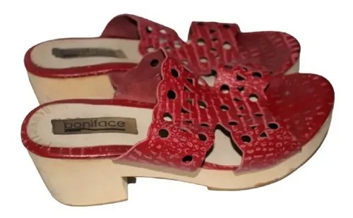 Sueco Bordo N° 37 Cuero Boniface - Plantilla 23,5 Taco 6 C Terracota Liso 37 Ar - 7