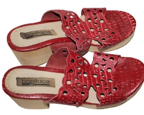 Sueco Bordo N° 37 Cuero Boniface - Plantilla 23,5 Taco 6 C Terracota Liso 37 Ar - 8