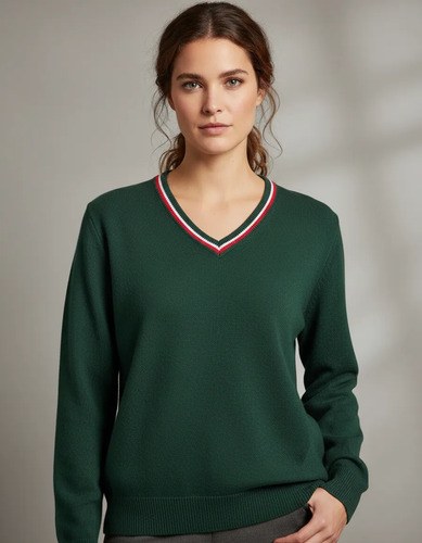 Sweater Pullover T-l Euskal Echea Uniforme Verde Tejido Verde Oscuro Liso L