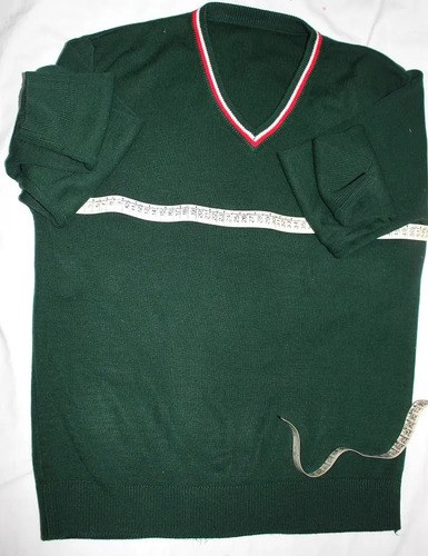 Sweater Pullover T-l Euskal Echea Uniforme Verde Tejido Verde Oscuro Liso L - 7