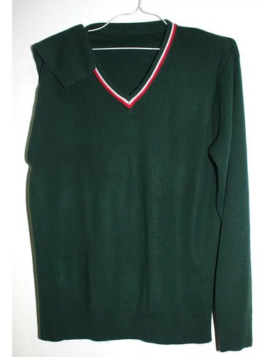 Sweater Pullover T-l Euskal Echea Uniforme Verde Tejido Verde Oscuro Liso L - 9