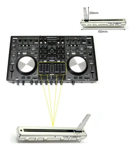 Denon Mc6000mk2 Fader Potenciometro Upgrade Canal X4unidades - 2