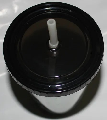 Vaso Con Tapa Y Sorbete Acrilico Frase Brillos Verde 500 Ml Verde - 5
