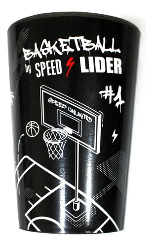 Vaso X 8 Unidades Corto Speed Unlimited 300 Ml Plástico Duro Negro - 4