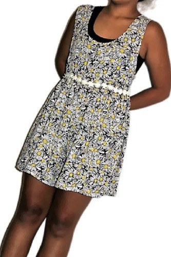 Vestido Mono T 2 47 Street Holgado Crepe Poliéster Chick Amarillo Floreado 40 - 11