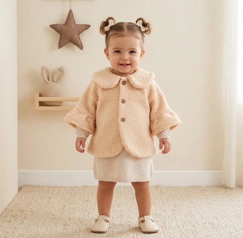 Tapado Abrigado Bouclé Gosha Beige 5 Bouclé