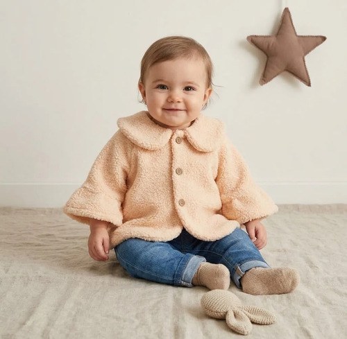 Tapado Abrigado Bouclé Gosha Beige 5 Bouclé - 2