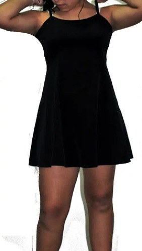 Vestido Solera Negro T3 Ideal Noche Negro Liso 40