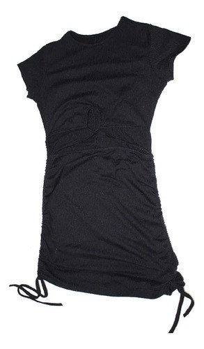 Vestido T-s/m Negro Algodón Morley Excelente Calce Negro Lisa 40