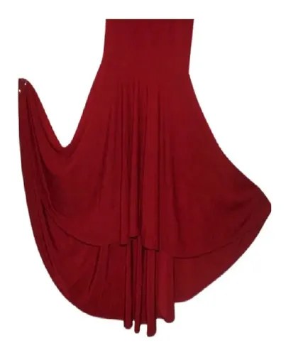 Vestidos Cortos Asimetricos Mujer Fiesta Noche Coctel T.l Bordó Liso 44 - 4