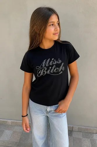 Remera Algodón Niñas Gosha Top Casual Corta Strass