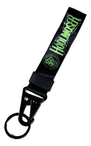 X 2 Llavero Cinta Corta Hödlmoser Negro 14 Cm Aro Gancho Negro - 2