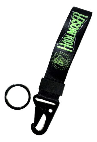 X 2 Llavero Cinta Corta Hödlmoser Negro 14 Cm Aro Gancho Negro - 3