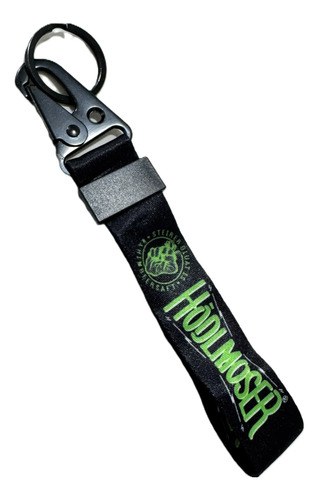 X 2 Llavero Cinta Corta Hödlmoser Negro 14 Cm Aro Gancho Negro - 8