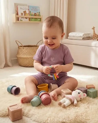 Conjuntos Liso De Morley De Algodón Beba Lila 18-24 M - 2