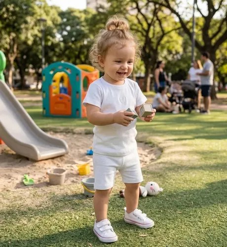 Conjuntos Liso De Morley De Algodón Beba Blanco 9-12 M
