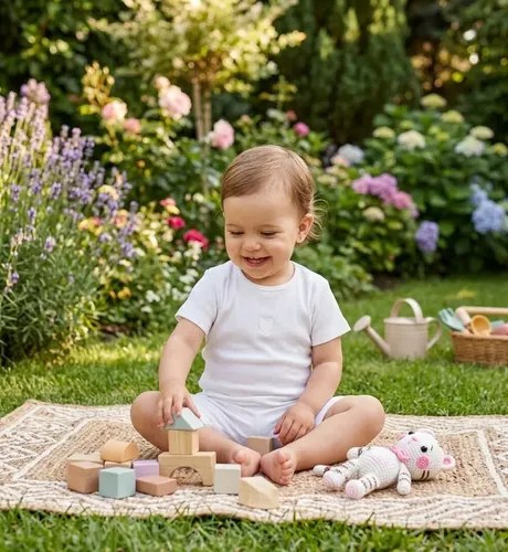 Conjuntos Liso De Morley De Algodón Beba Blanco 9-12 M - 2