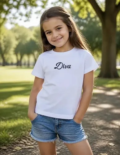 Remeras Básicas Algodón Top Bordado Niña Blanco Diva Unico Liso