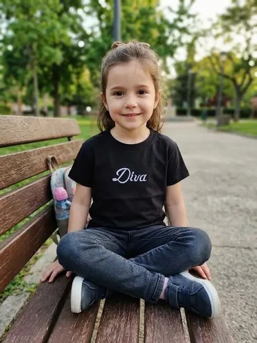 Remeras Básicas Algodón Top Bordado Niña Negro Diva Unico Liso