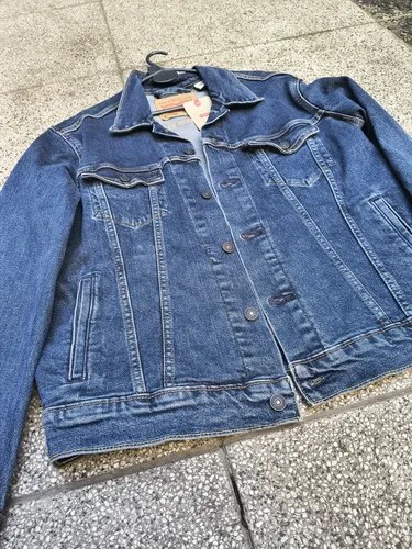 Campera De Jean Hombre Levis Denim Importada Original Light Azul M Lisa
