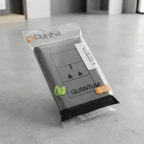 Pack 10 Tomacorriente Richi Quantum Bio Armado Completo 10a Grafito