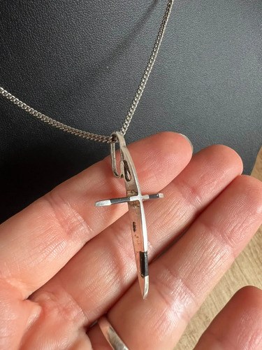 Dije Cruz Crucifijo De Plata 5 Cm Plateado - 2