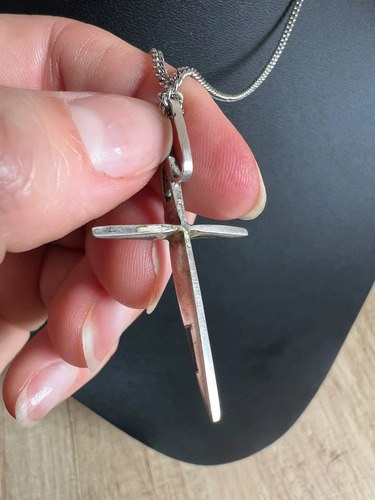 Dije Cruz Crucifijo De Plata 5 Cm Plateado - 3