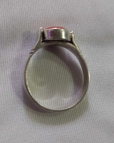 Anillo De Plata 925 Con Coral Rojo Consultar Stock Rojo 9 - 3