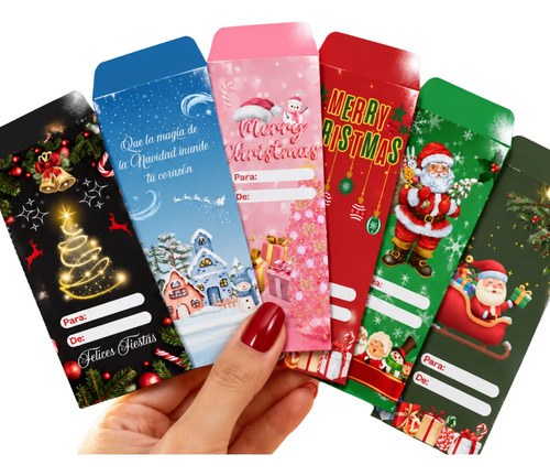 Sobres Para Regalar Dinero Navidad Pack X6 - 2
