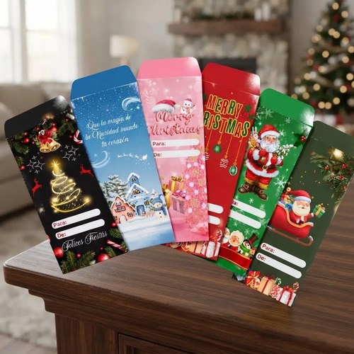 Sobres Para Regalar Dinero Navidad Pack X6 - 3