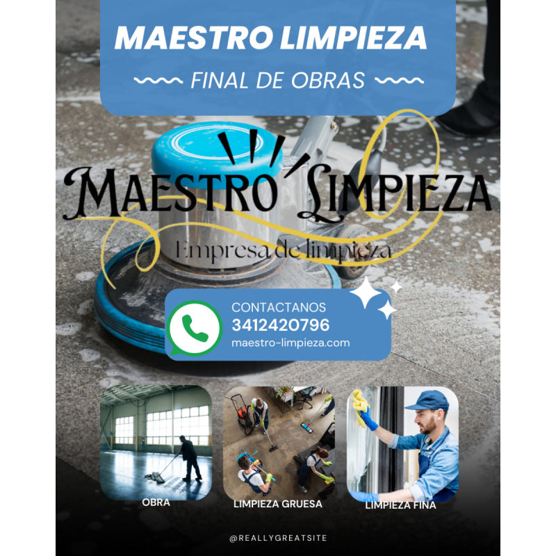 Limpieza, final de obras.