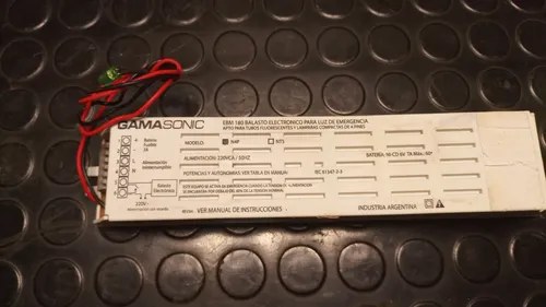 Balastro Electrónico / Cargador Luz Emergencia Gamasonic