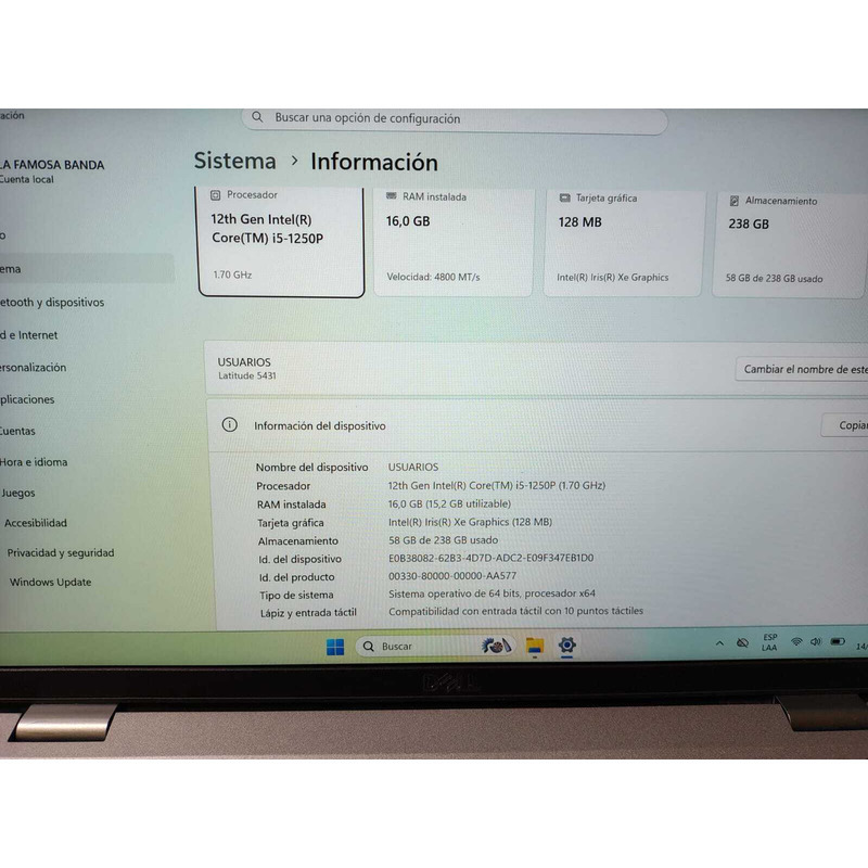 NOTEBOOK DELL LATITUDE TACTIL - 5