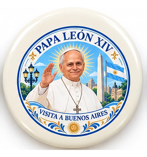 Pin Prendedor Visita Papa Leon Xiv A Argentina Papa Leon Xiv Diseño 07