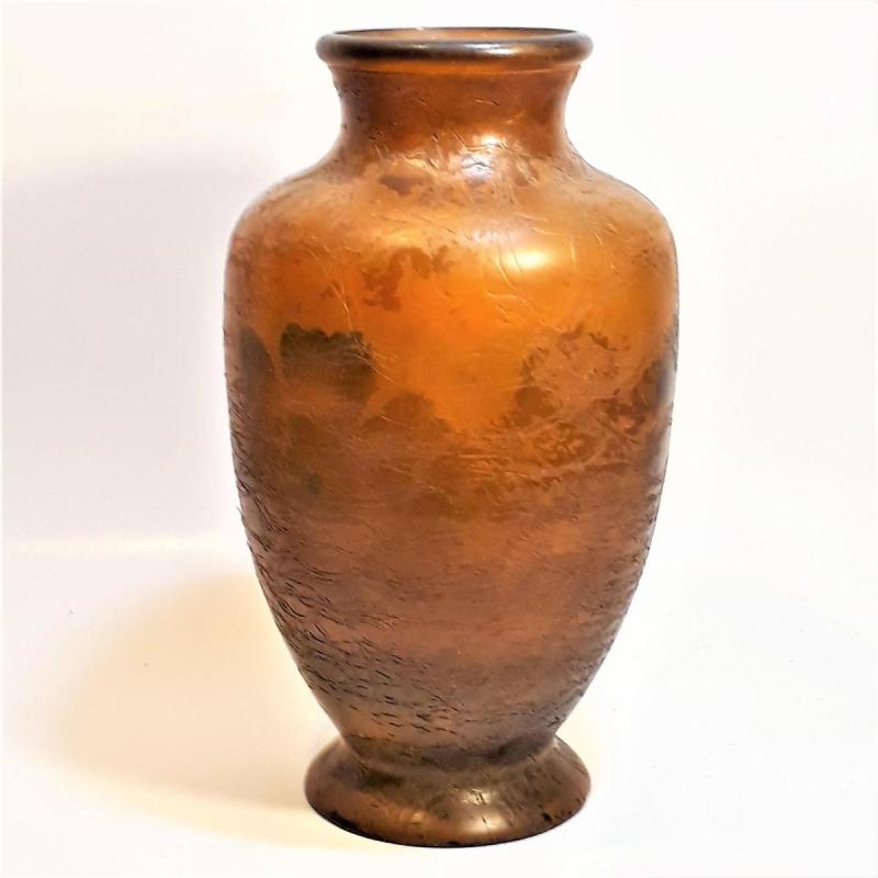 Gran jarrón italiano de cristal craquelado