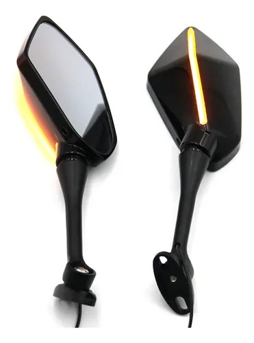 Espejos Retrovisores Para Moto Plegables Con Luz De Giro