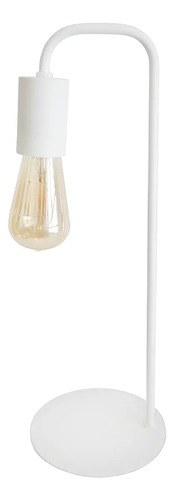 Lámpara Velador Escritorio Ferrolux Imola Metal E27 Led Blanco