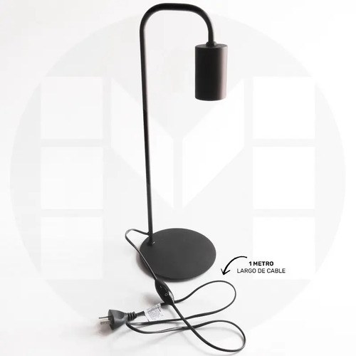 Lámpara Velador Escritorio Ferrolux Imola Metal E27 Led Blanco - 3